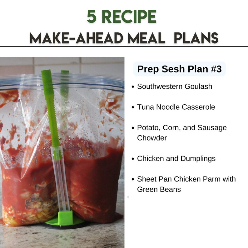 FIVE Recipe Make Ahead Meal Plan  Meal Prep  Freezer Meals  image 1