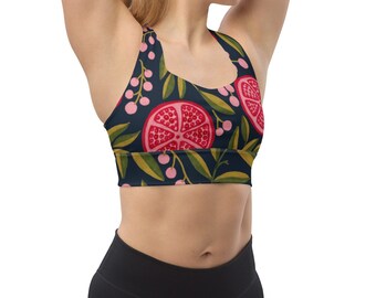 Dionysian Fruits Longline sports bra