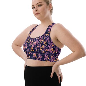 Bellflowers Longline sports bra