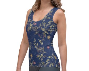Dark Floral Tank Top