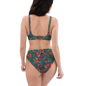Bikini a vita alta Rose Garden