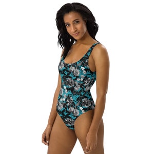 Aqua Butterflies One-Piece Swimsuit