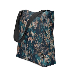 Royal Floral Canvas Tote Bag