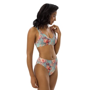 Bikini a vita alta Rose Skies