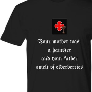 shirt your mother was a hamster chalice and cross funny