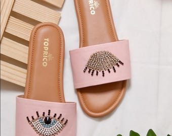 Sandalias Wink Eye de color rosa