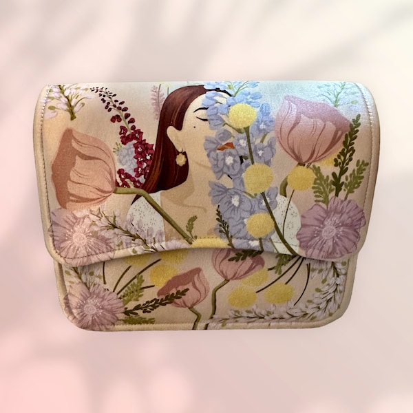 Handmade Satin Floral Alia Clutch