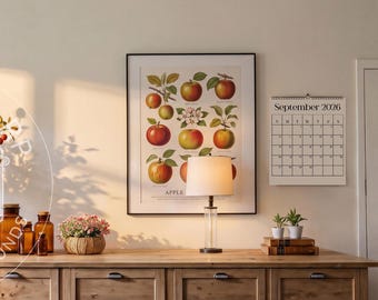 Minimalist Zoom background with virtual September 2026 calendar, Virtual office late summer early fall Teams backdrop