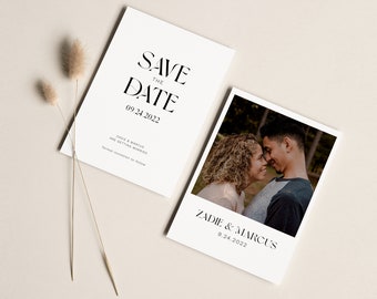 Minimalist Save the Date Invitation | Printable Save the Date Template | Modern Wedding Invite | Fun & Modern Save the Date Card | Zadie