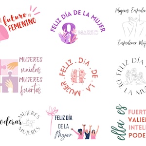 Internationale Vrouwendag SVG, Feliz día internacional de la mujer SVG, Vrouwenmacht SVG, Empowered Women SVG, Spaanse Vrouwendag