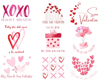 Spanish Valentines Day SVG Bundle: Feliz San Valentin Designs