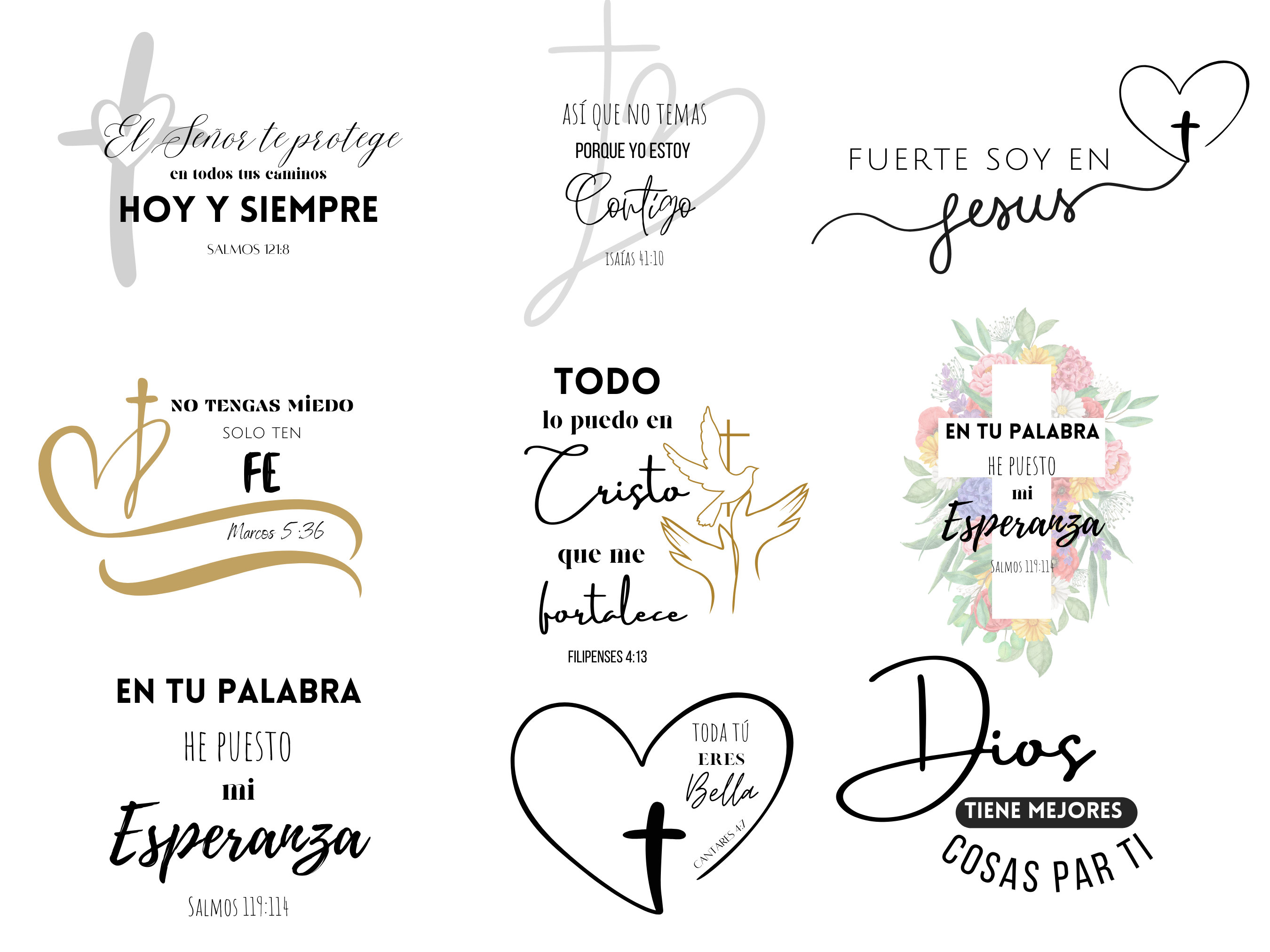 Spanish Christian Stickers for Women Series 3 (10-Sheet) - Spanish Sti –  New8Store