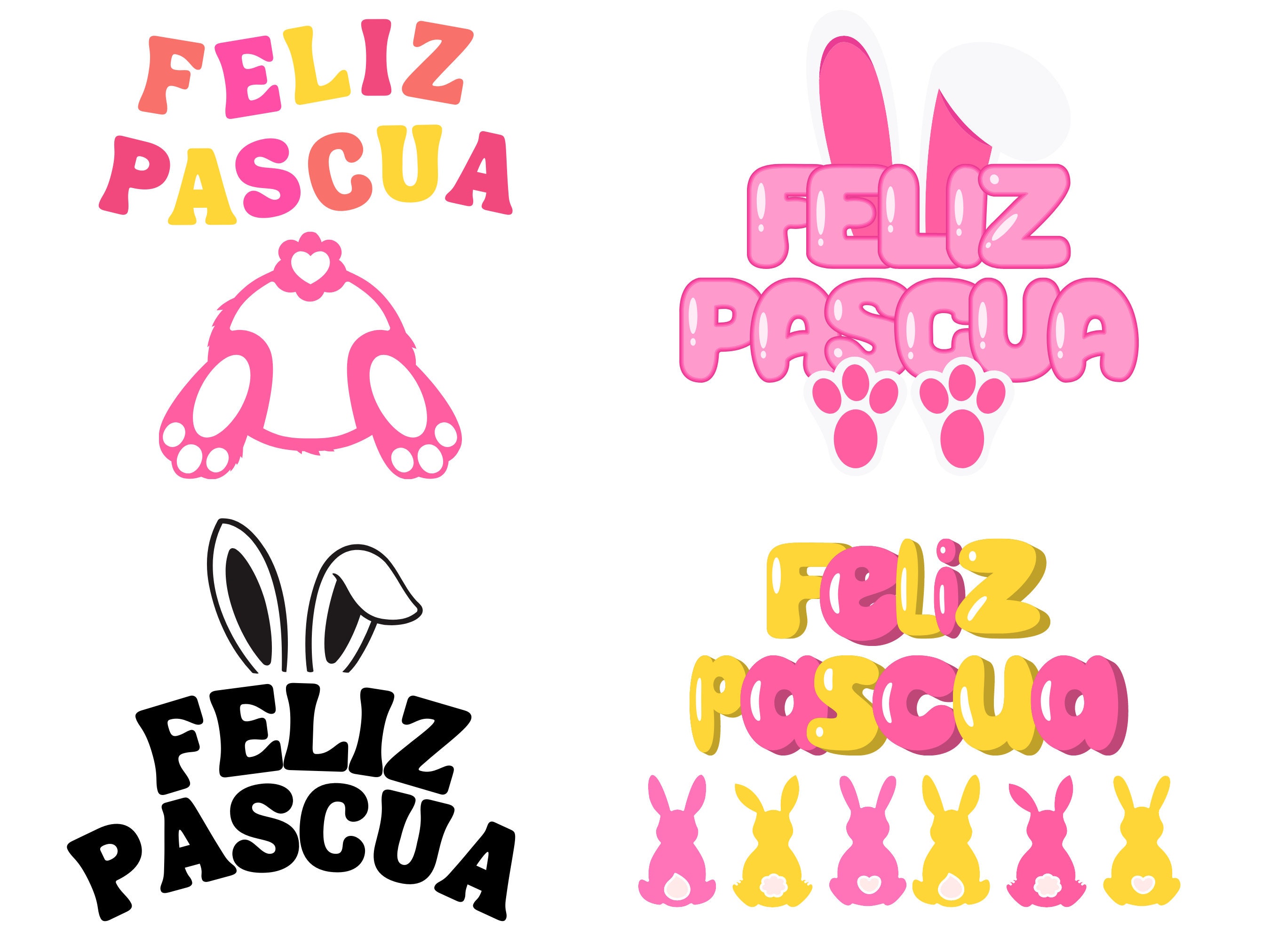 Felices Pascuas Svg, Spanish Happy Easter Svg, Easter Svg Bundle