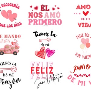Feliz dia de San Valentin svg paquete, Feliz día de San Valentín svg paquete, San Valentín español, San valentin svg, Valentines español, amor svg