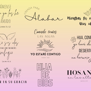Frases religiosas svg, Versiculo biblico svg, Religious svg bundle, Bible verse spanish svg, Scripture svg Bundle, Frases cristianas svg