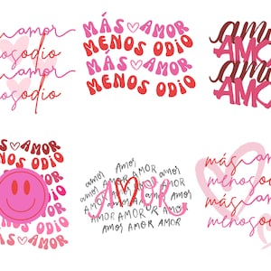 Feliz dia de San Valentin svg bundle, Happy Valentines Day svg bundle, Spanish Valentines, San valentin svg, Valentines español, amor svg