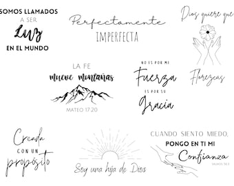 Spanish Bible Verse SVG Bundle: Christian Religious Quotes (Digital Download)