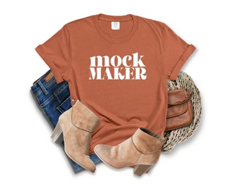 1717 Yam Mockup, Comfort Colors Mockup Yam, Comfort Colors 1717 Yam Mockup, Mock Up Comfort Colors Yam, Yam Comfort Colors 1717 Mockup