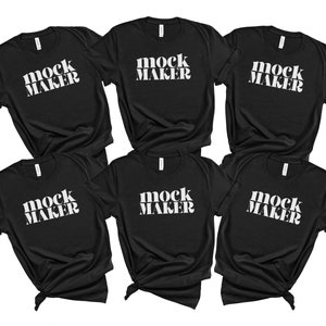 Bella Canvas Group Mockup, Group Shirt Mockup Black, Multiple Mockup, Family Tshirt Mock Up, Black Tshirt Group Mockup, Six Tshirt Mockup