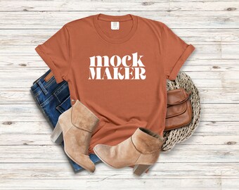 1717 Yam Mockup, Comfort Colors Mockup Yam, Comfort Colors 1717 Yam Mockup, Mock Up Comfort Colors Yam, Yam Comfort Colors 1717 Mockup