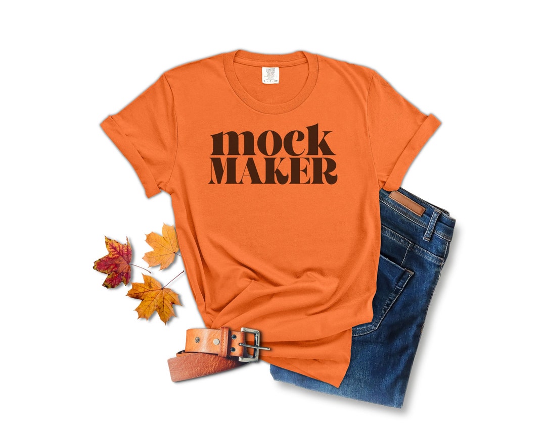 Comfort Colors Men's Short Sleeve T-Shirt - Style 1717, Mango Color, Size Large - View #5