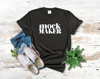 Black Comfort Colors Mockup, Comfort Colors Black C1717 Mockup, Comfort Colors Flatlay, Comfort Colors Tshirt Mock Up, Black 1717 Mockups