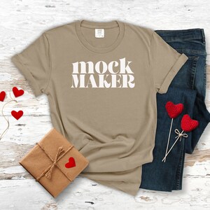 Comfort Colors Mockup Khaki, Khaki Comfort Colors Mockup, Valentines Day Tshirt Mockup, 1717 Khaki Mockup, C1717 Mockup Khaki, 1717 Mockup