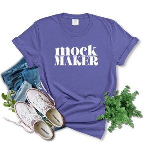 Violet Comfort Colors Mockup, Comfort Colors C1717 Violet Mock Up, Comfort Colors Flat Lay, Comfort Colors Tshirt Mockup, Violet 1717