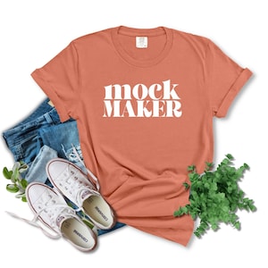 Terracotta Comfort Colors Mockup, Comfort Colors C1717 Mockup, Comfort Colors Flatlay, Comfort Colors Tshirt Mockup, Terracotta 1717