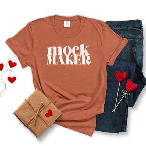 Comfort Colors Mockup Yam, Yam Comfort Colors Mockup, Valentines Day Tshirt Mockup, 1717 Yam Mockup, C1717 Mockup Yam, Tshirt Flatlays