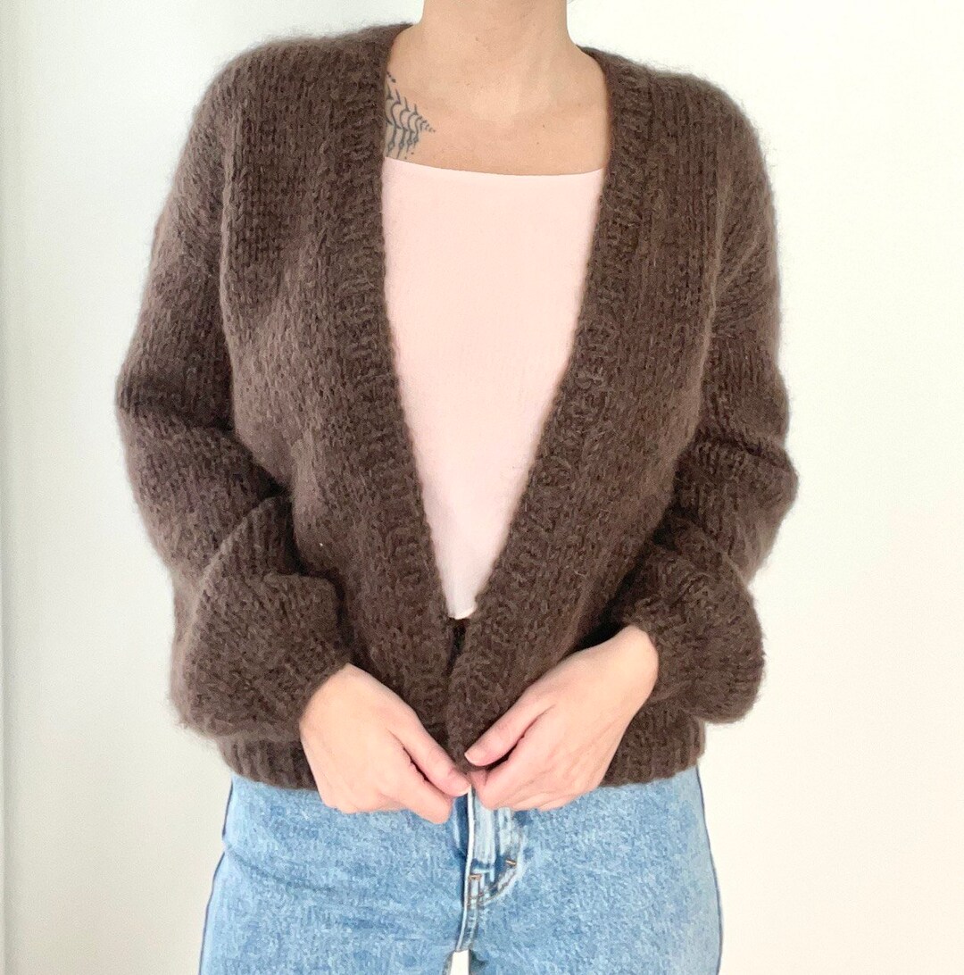 Cardigan Knit Mohair Cardigan Mohair Cardigan Chunky Knit Cardigan