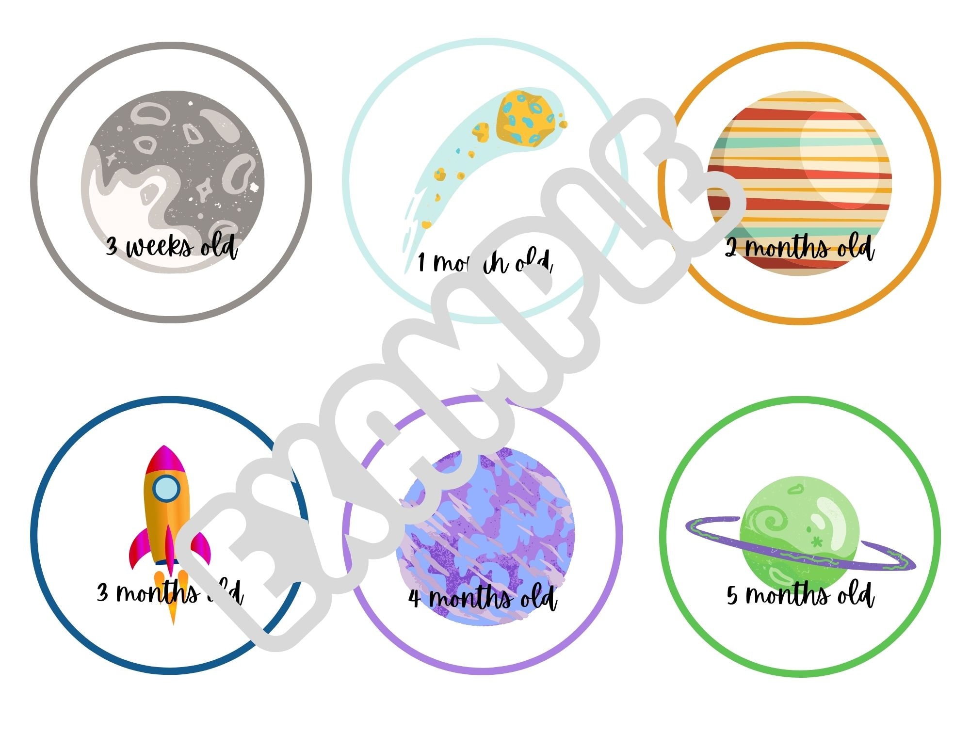 NICU Milestone Printables, Space Theme - Etsy