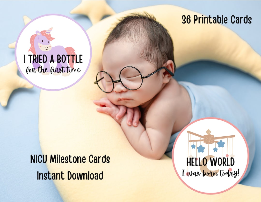 NICU Milestone Printables Toys Etsy