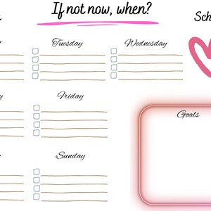 Simple and Cute College/ Study-weekly Schedule and Planner