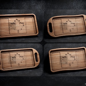 Kanada Flagge Trays Pack - CNC-Dateien für Holz (svg, dxf, eps, ai, pdf)