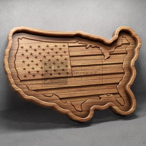 Amerikaanse kaartlade - CNC-bestanden voor hout (svg, dxf, eps, ai, pdf)
