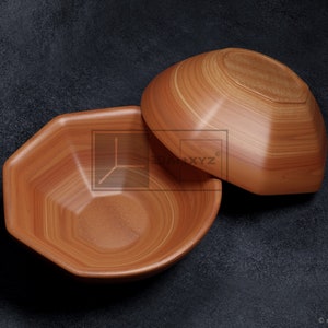 Halbachteckige runde Schale - CNC-Dateien für Holz (STL)