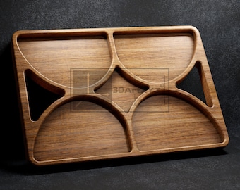 Serviertablett 3 - CNC-Dateien für Holz (svg, dxf, eps, ai, pdf)
