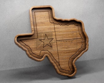 Texas Map Tray - CNC Files for Wood (svg, dxf, eps, ai, pdf)