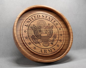US Army Seal Tray - CNC Files for Wood (svg, dxf, eps, ai, pdf)