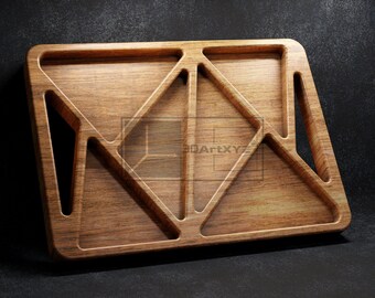 Driehoeken lade - CNC-bestanden voor hout (svg, dxf, eps, ai, pdf)