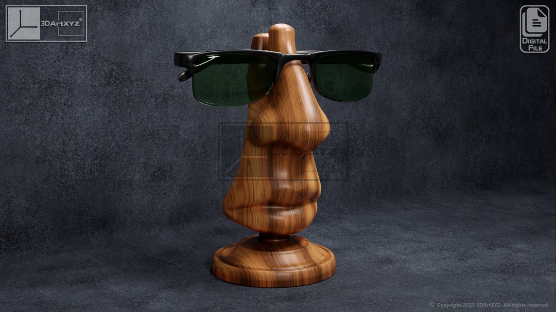 Glasses Holder Nose Style CNC Files for Wood STL Etsy