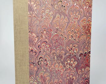 Handmade Marbled Hardcover Journal: Lined Hammermill Paper