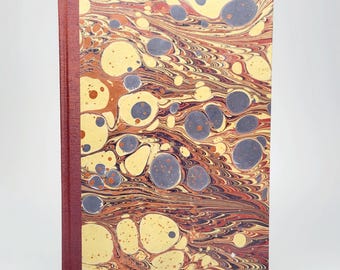 Handmade Marbled Hardcover Journal: Lined Hammermill Paper