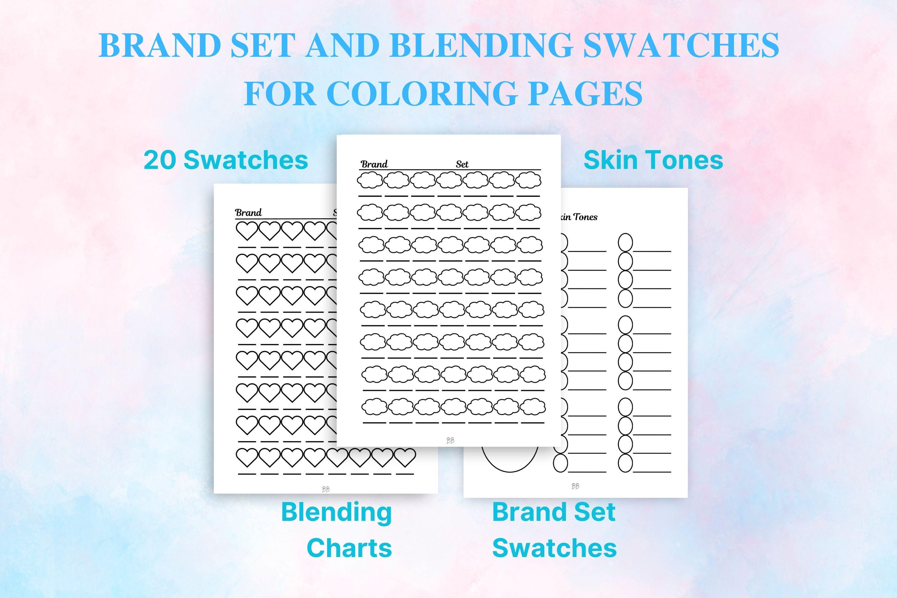 20 PDF 8.5 X 11 Instant Download Coloring Page Swatches Patterns ...