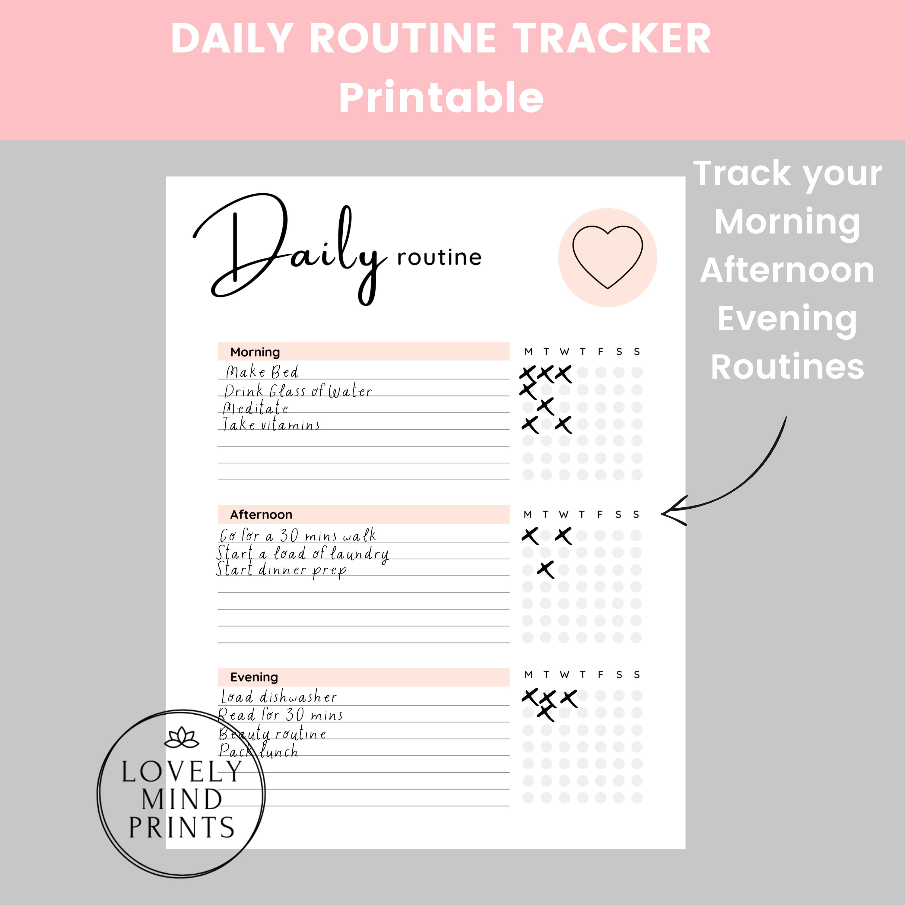 Daily Routine Tracker Start Good Routines and Keep Track - Etsy