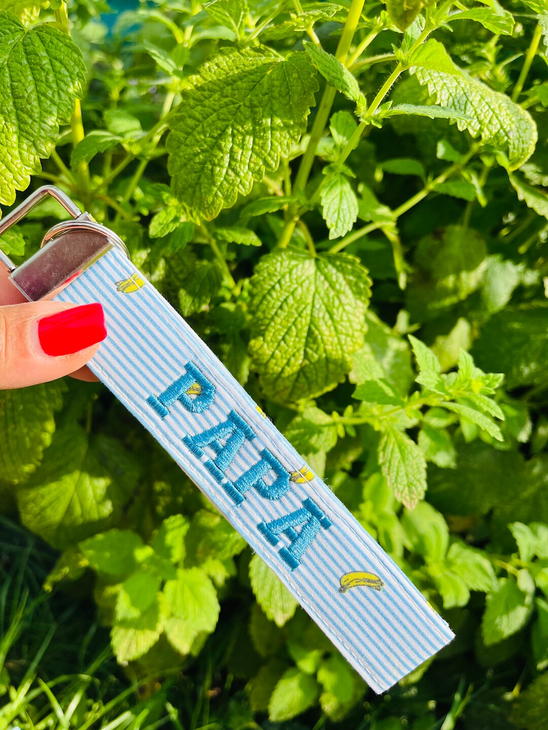 Personalized Wrist Strap Key Ring for Dad, Father's Day Gift Idea