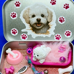 Pocket Pets – Domestic Animal Edition | Collectible Miniature Sensory Tin | Portable Travel Fidget puppy