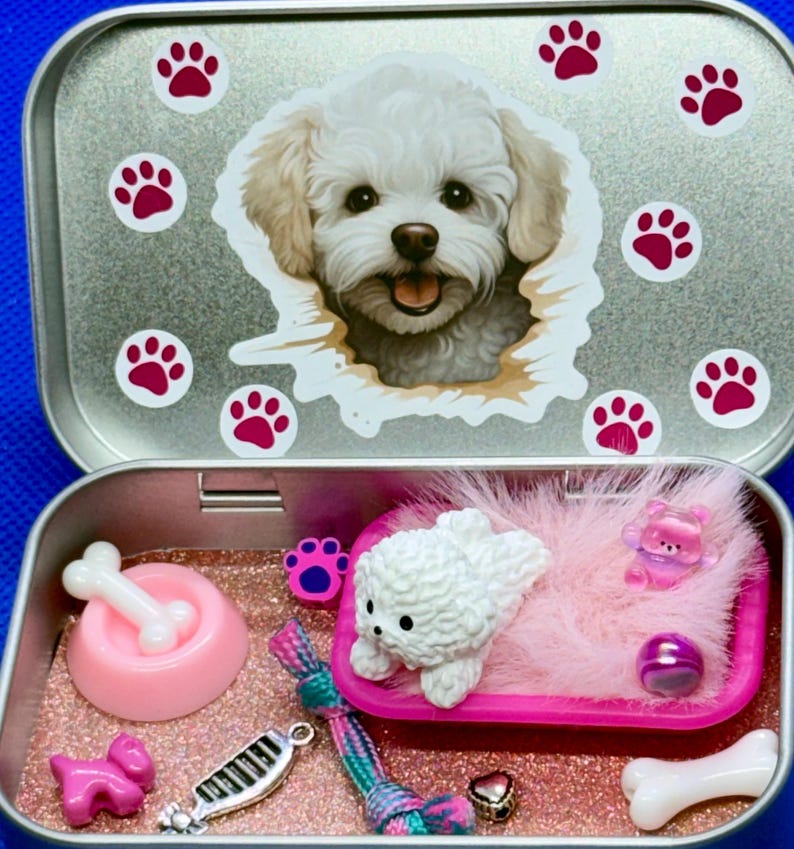 Pocket Pets – Domestic Animal Edition | Collectible Miniature Sensory Tin | Portable Travel Fidget puppy