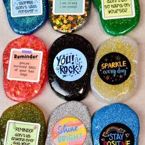Positive Affirmation Worry Stones for Anxiety